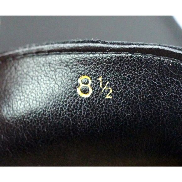 Everlane BLACK GENUINE LEATHER LOW HEEL ALMOND TOE SLIP ON LOAFER SHOES Size 8.5 - Picture 7 of 11